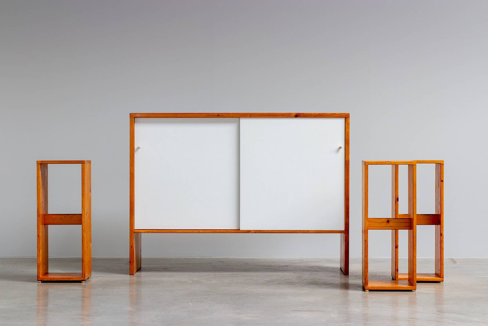 Swedish Mid-Century bar set made from solid pine 1970s