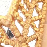 Vintage gilded mirror with glazing beads