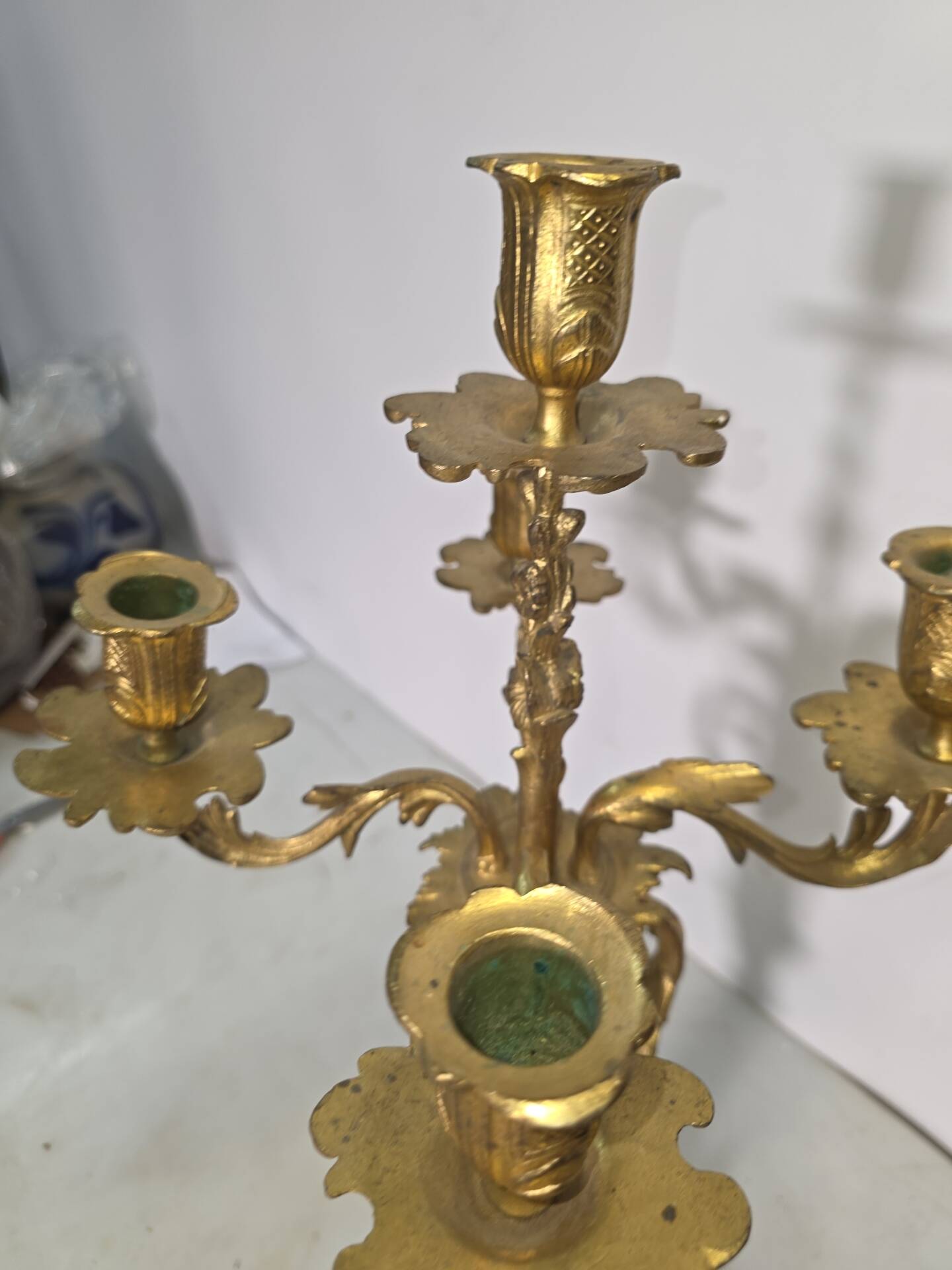 Louis XV style chandelier in gilded bronze