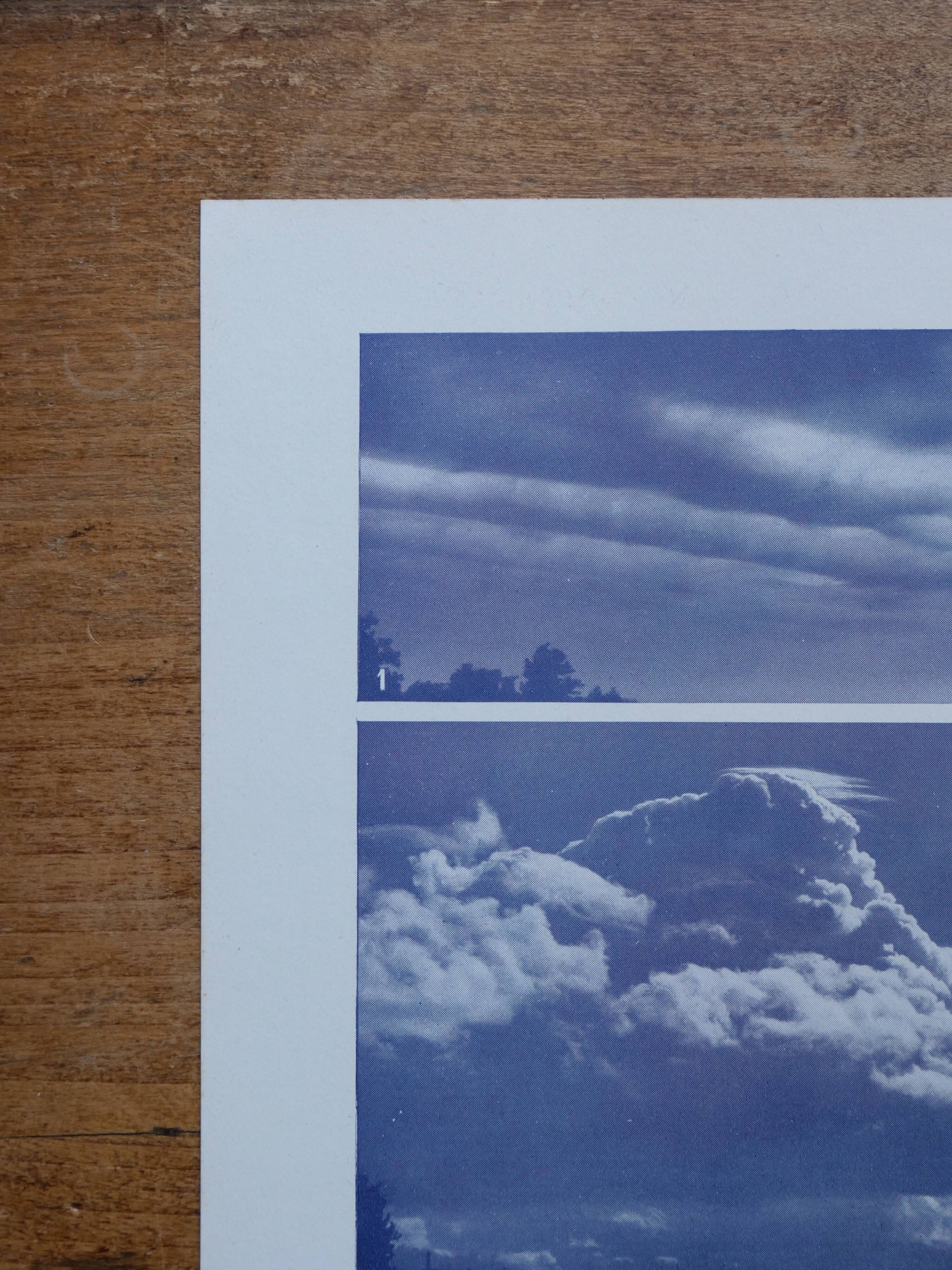 Original lithograph on clouds