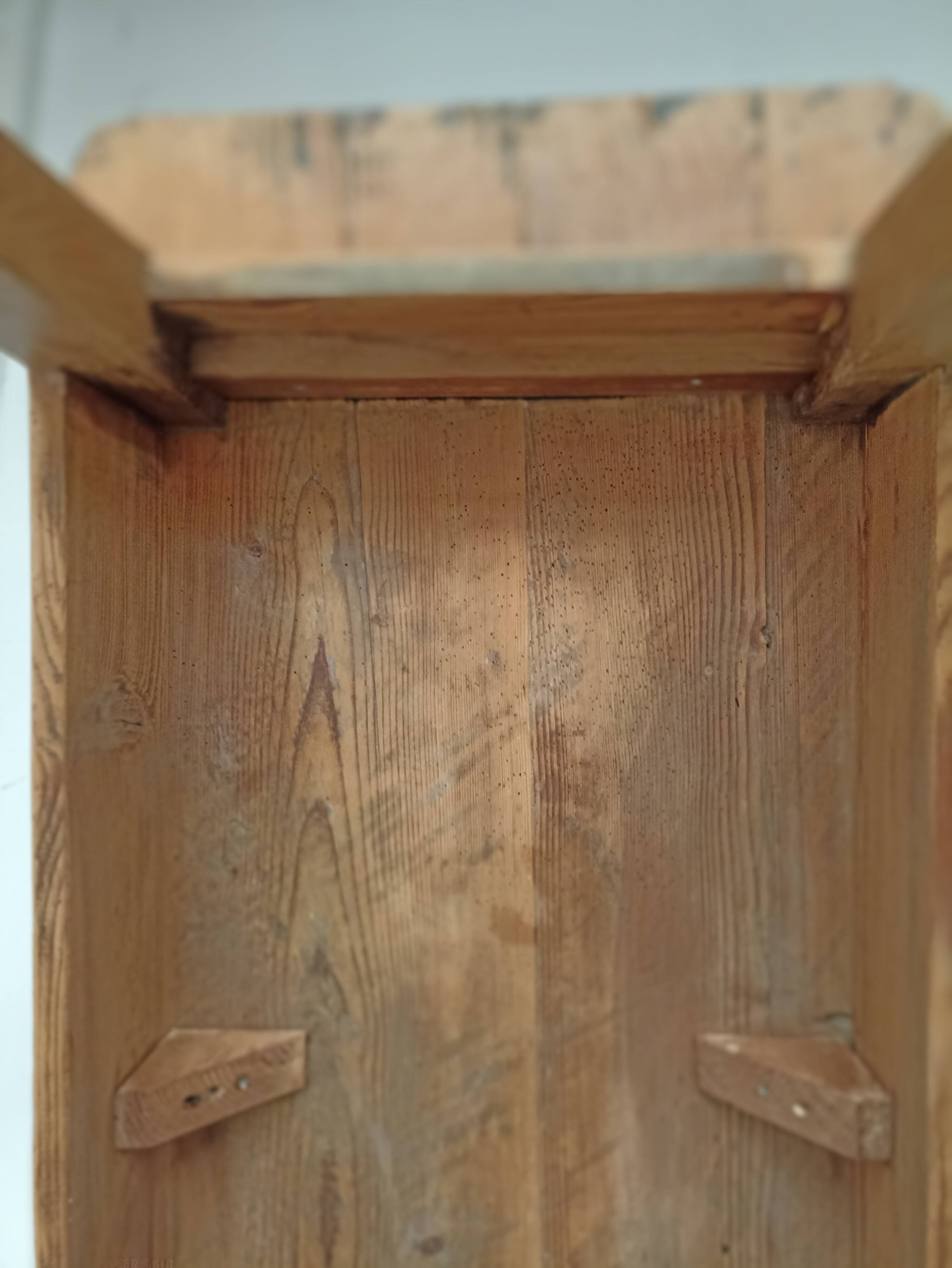 Old solid wood bistro table