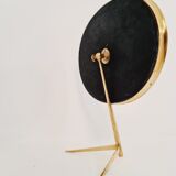 Mid century vanity brass  table mirror von vereinigte werkstätten münchen germany 1960s