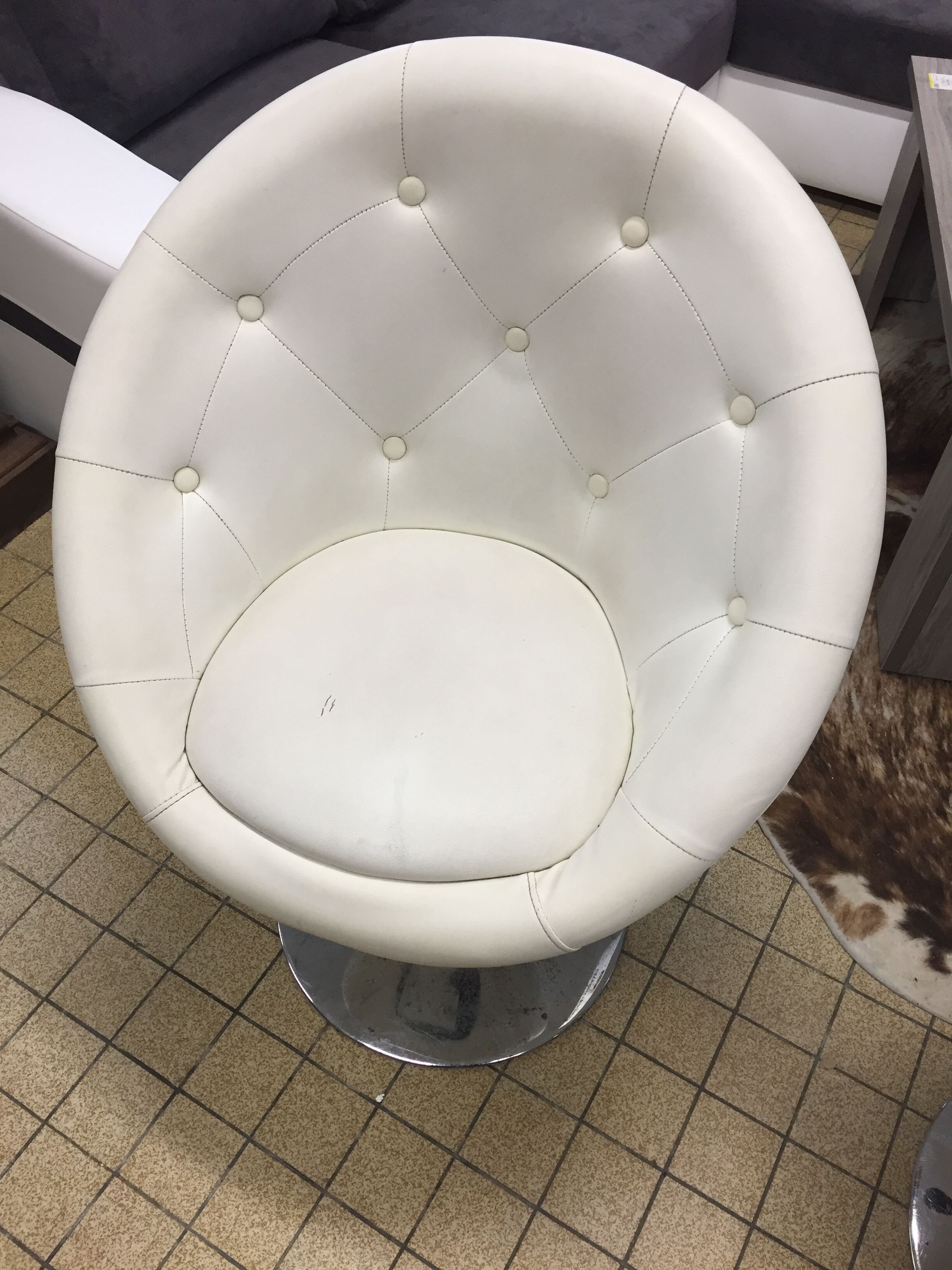Paire Fauteuil tulipe cuir