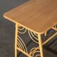 Wood and rattan desk and its seat