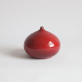 Red fig vase by Rogier Vandeweghe for Perignem, Belgium 1963.