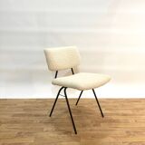 Set of 4 reupholstered Pierre Guariche chairs