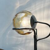 German table lamp from the mid-century space age, glass and chrome, 1960s.