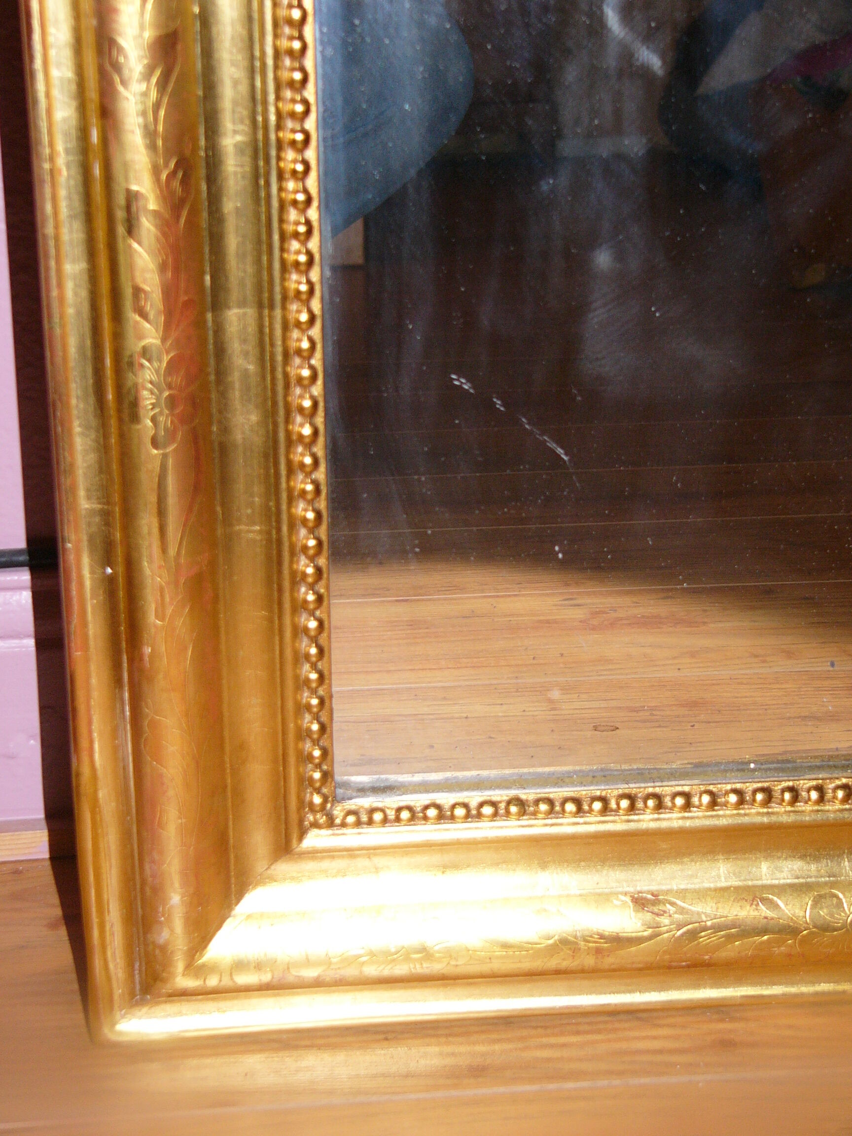 Golden mirror - 138x92cm