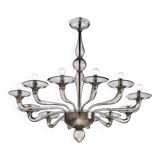 Contemporary Smoked Glass Chandelier