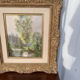 Painting Landscape of trees and stream " by Geo Duchesne