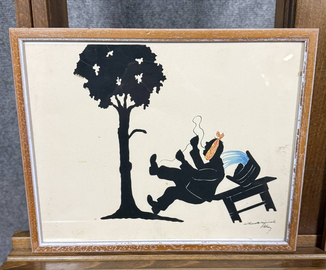 Marimag 20th century: original humorous ink paintings signed circa 1950