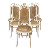 Set of 6 Thonet style caned chairs