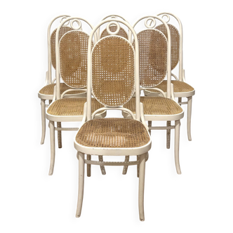 6 chaises cannées style Thonet