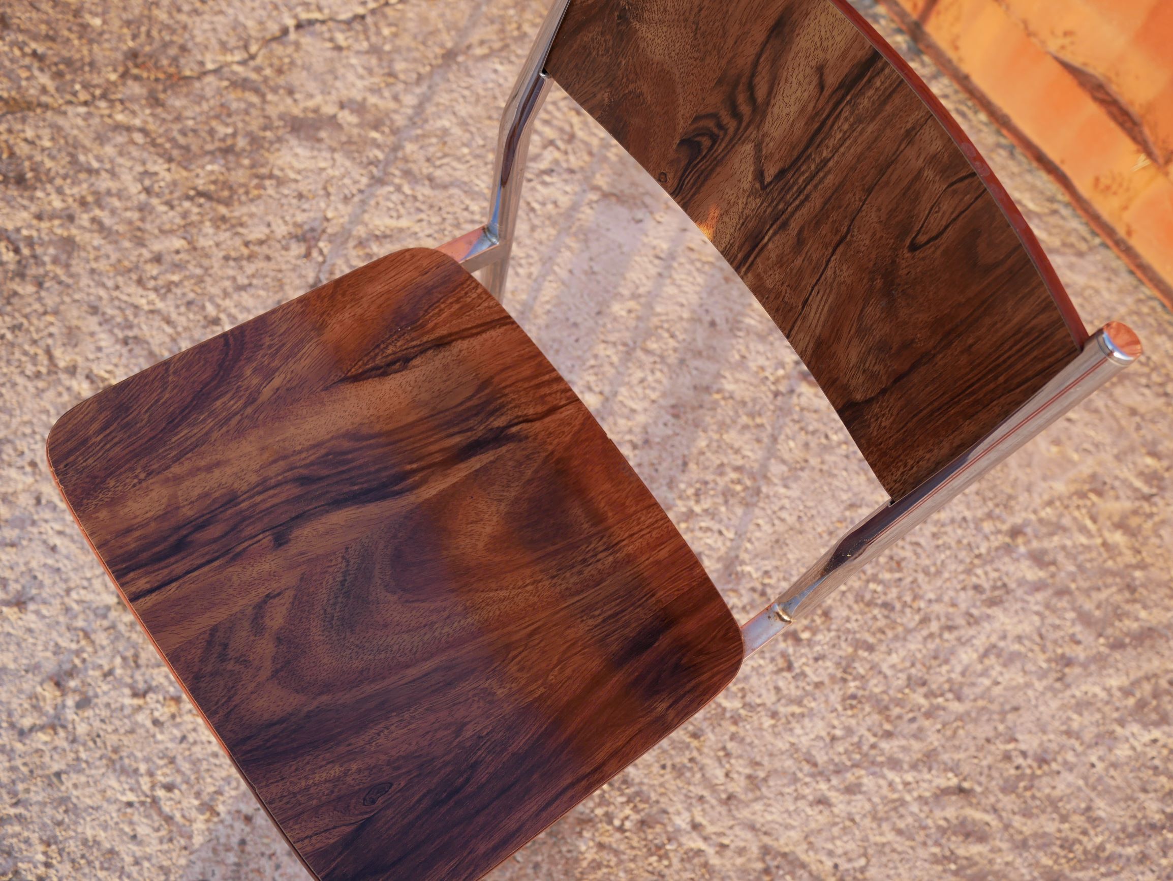 5 chairs vintage wood and metal