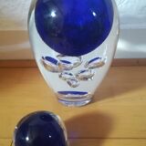 Flacon en verre souflé par Jean Claude Novaro, piece unique.
