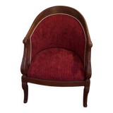 Fauteuil crapaud bergère velours chenille
