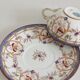 Tasse à café en terre de fer décor Minton mauve Sarreguemines fin XIXe