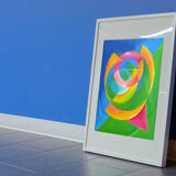 Abstract painting orphism style