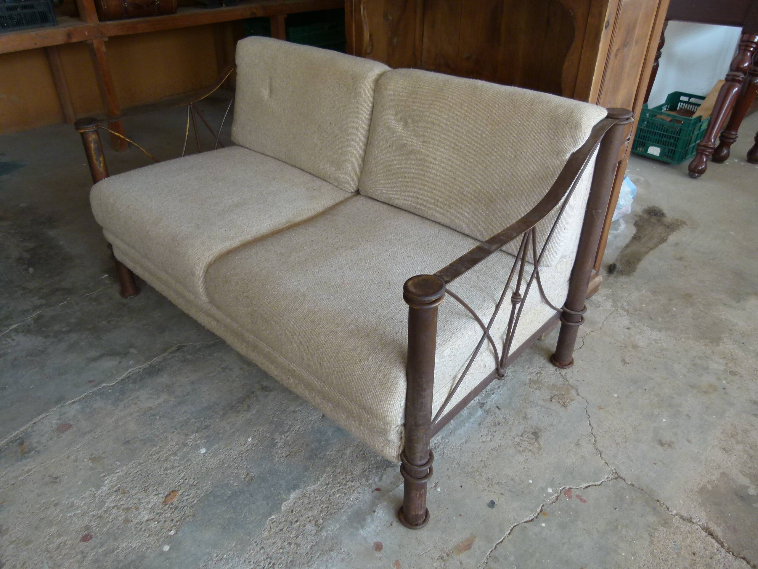 Wrought iron sofa