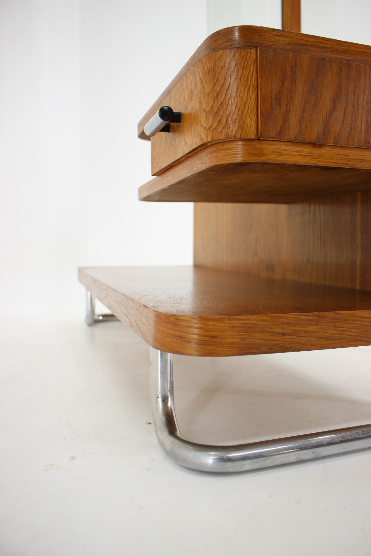 Miroir en chêne années 1950 Tchécoslovaquie 167x95cm