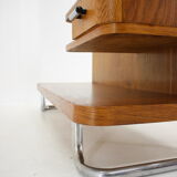 Miroir en chêne années 1950 Tchécoslovaquie 167x95cm