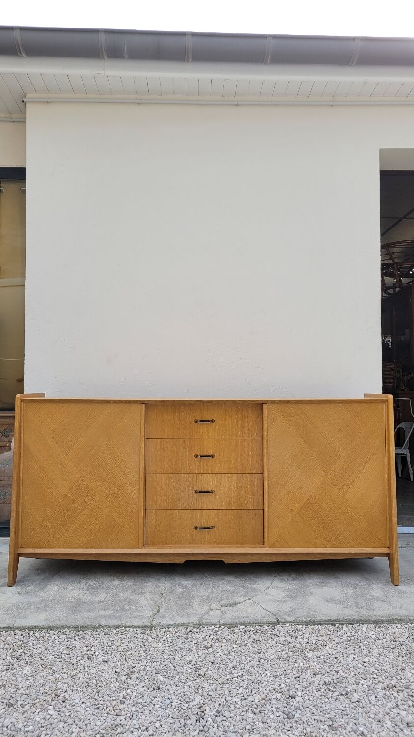 Vintage sideboard enfilade 1950 feet oak compass