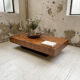 Table basse italienne laque loupe d’orme