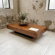 Table basse italienne laque loupe d’orme