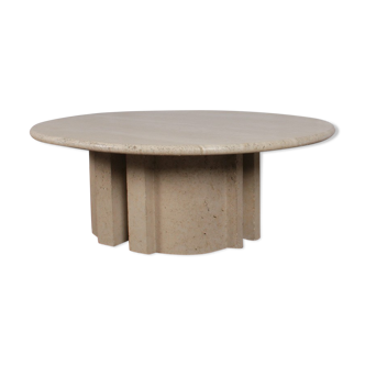 Table basse vintage en travertin