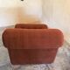 Vintage chair upholstered in corduroy