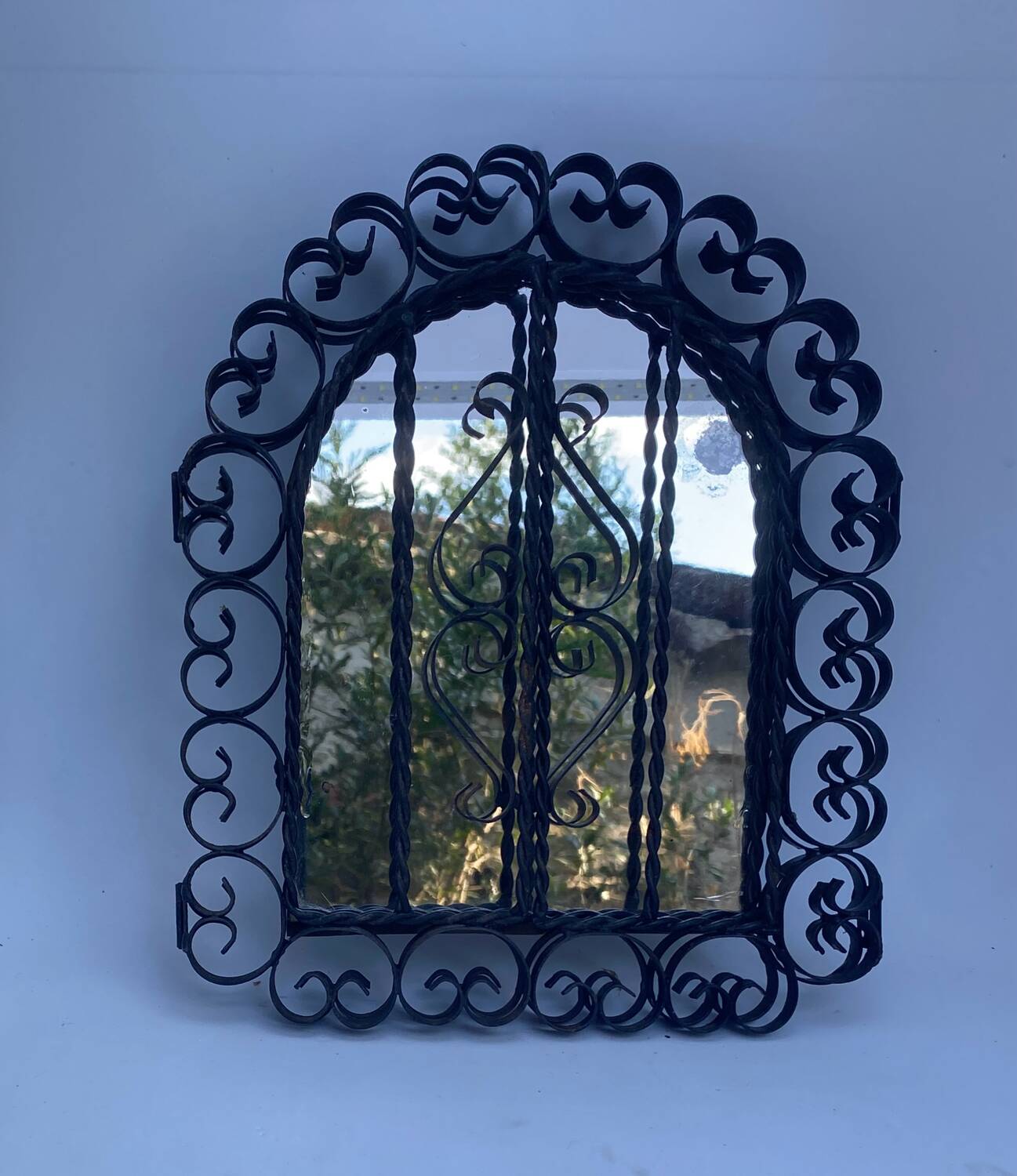 Wrought iron mirror