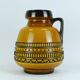 huge 60's VASE jug model 88 35 amber and brown with black abstract pattern