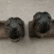 Pair of vintage wooden bookends