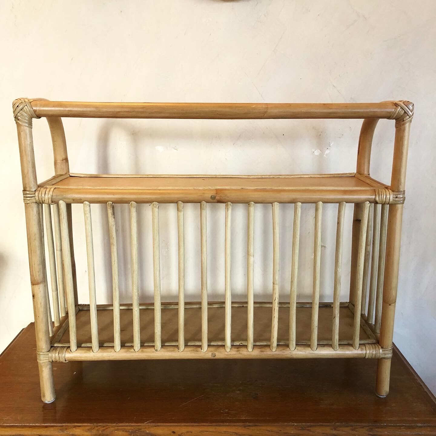Rattan shelf