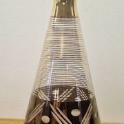 Carafe verre style art déco décor or