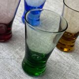 Set de six verres à liqueur colorés