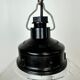 Industrial bakelite pendant light with frosted glass, 1970s