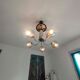 Vintage 1980 smoked glass pendant light