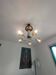 Vintage 1980 smoked glass pendant light