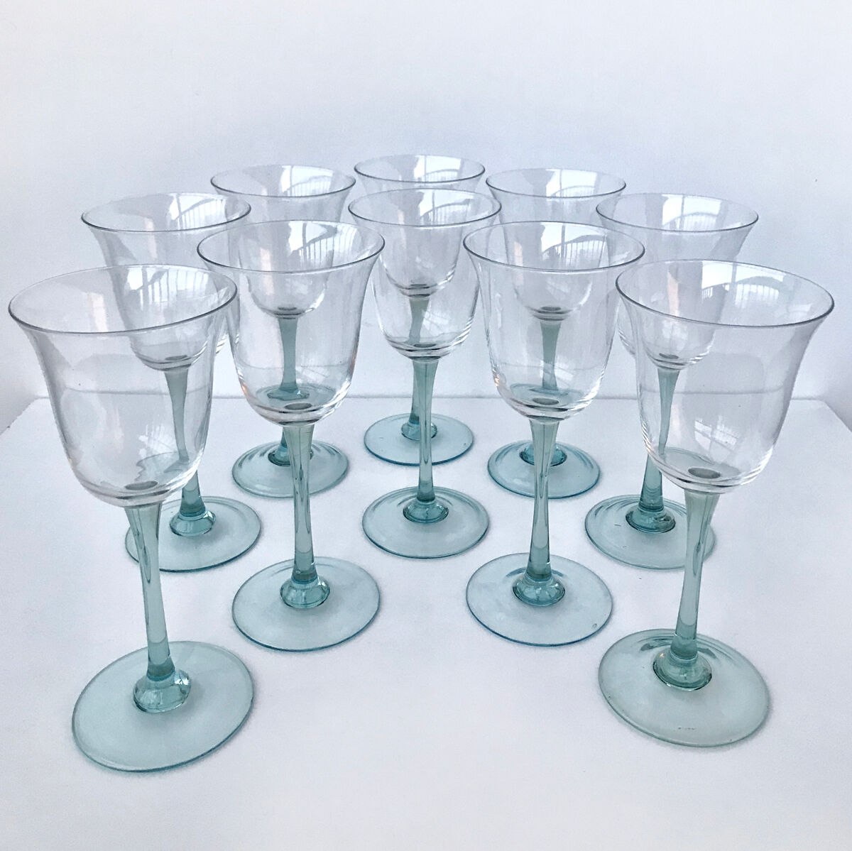 Set of 10 vintage walking glasses