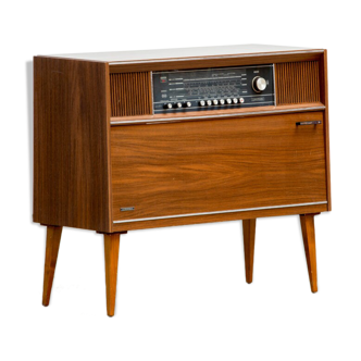 Meuble platine à vinyle scandinave vintage 1960