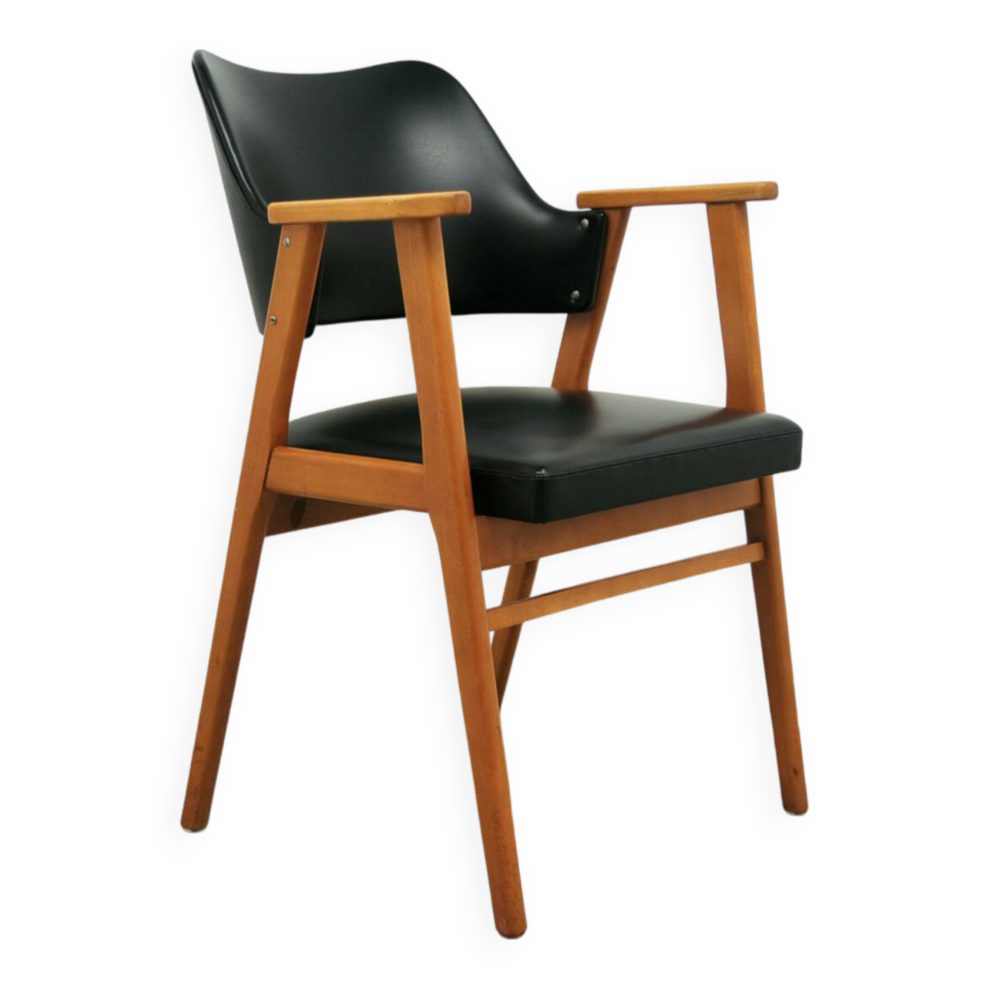 Vintage chair with skai armrests