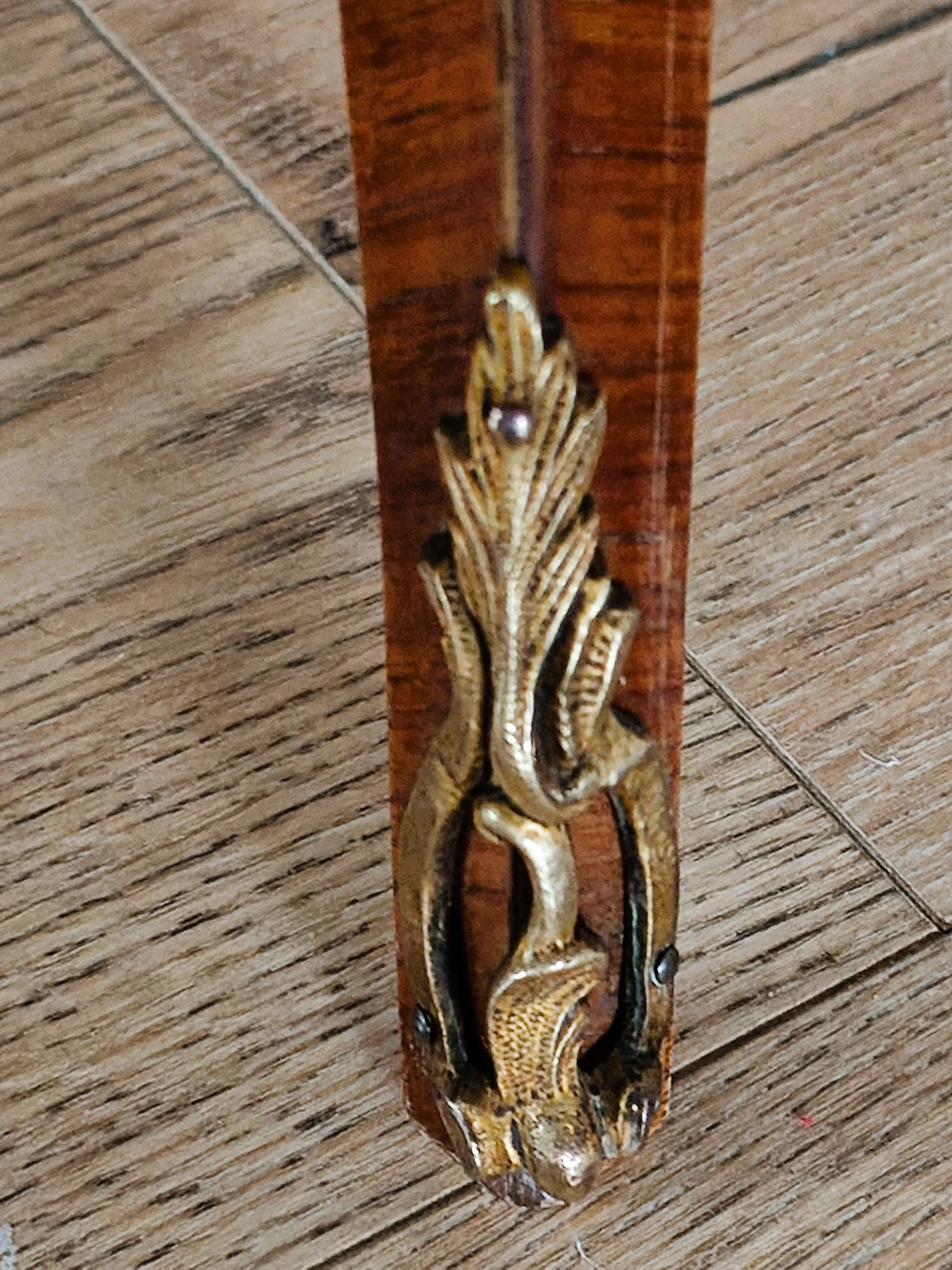 Table de jeux Louis XV en chêne marquetée