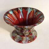Multicolored ceramic stand cup (empty pocket or other) 60s diameter 26.7 cm