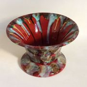 Coupe sur pied céramique multicolore (vide poche ou autre) années 60 diamètre 26,7 cm