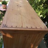 Meuble haut, vitrine en pin