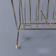 50s magazine rack in brass and scoubidou