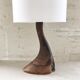 Lampe forme libre en bois d’olivier de 1950s
