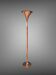 1930s italian art deco copper and brass floor lamp, 175cm