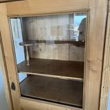 Biedermeier display case in soft wood